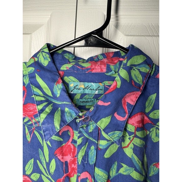Joe Martin Tropical Flamingos Men’s Shirt Size XL - Picture 2 of 3